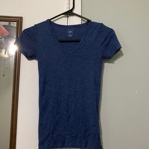 V-neck Cotton Blue shirt